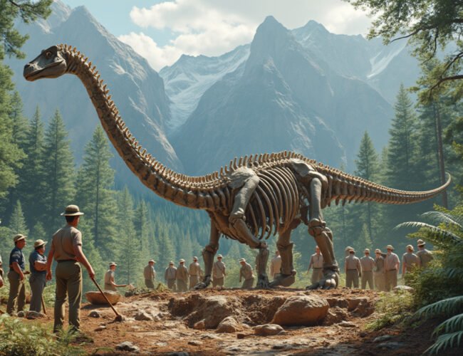 Découverte du Brachiosaurus : le dinosaure aux longues pattes