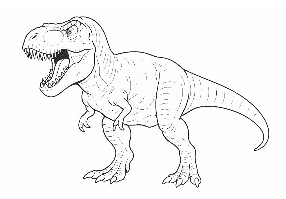 T rex à colorier